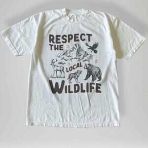 Style Bear Wolf Deer Respect The Local Wildlife T-Shirt